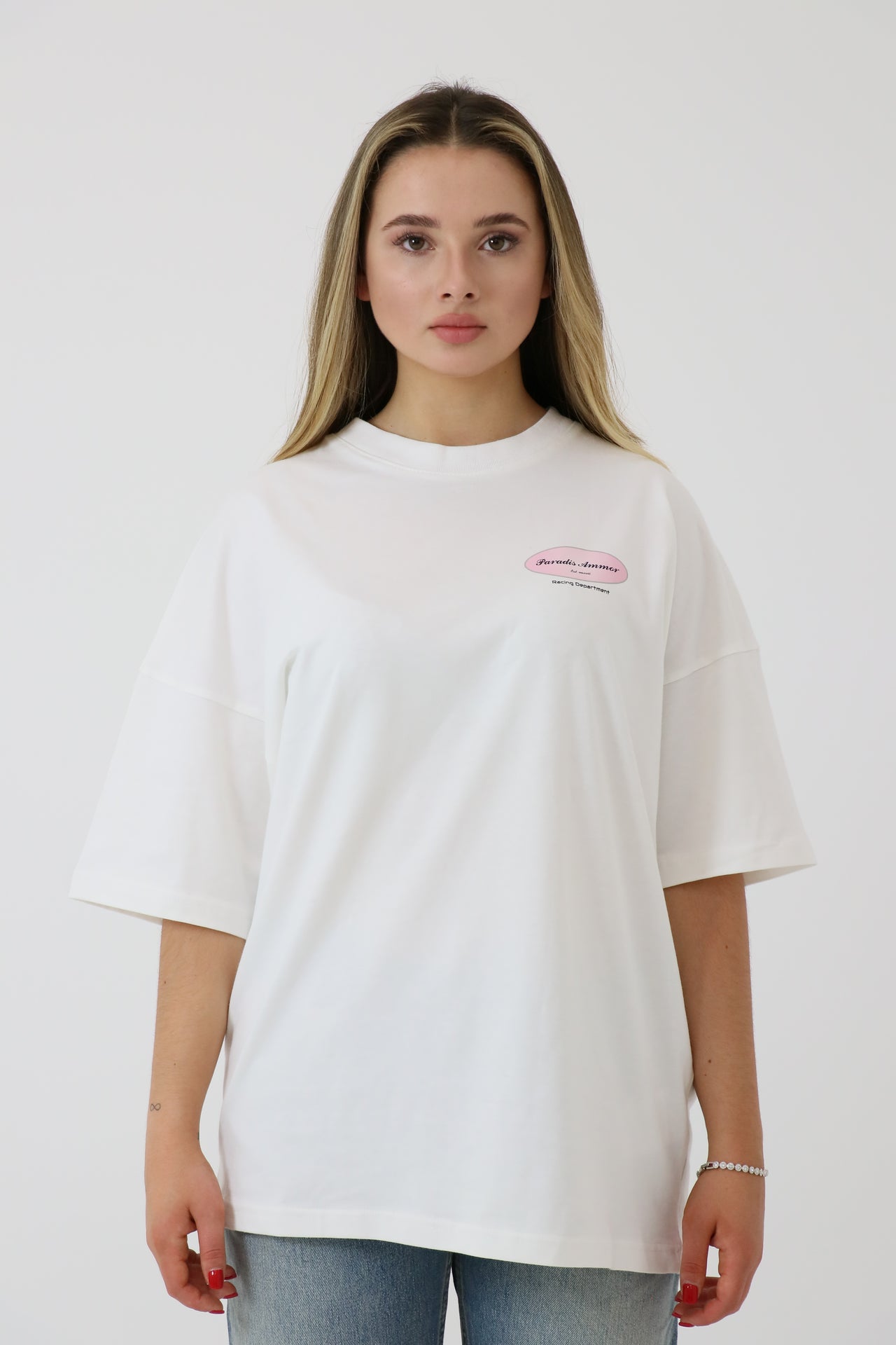 OVAL LOGO DESIGN OFF WHITE