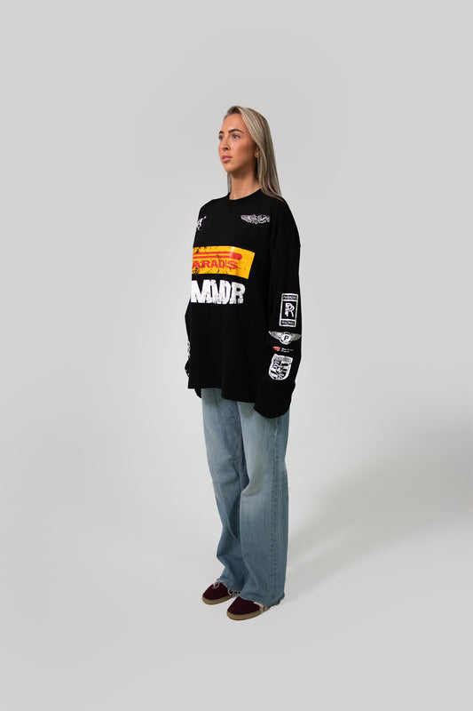MOTORSPORT LONGSLEEVE ZWART