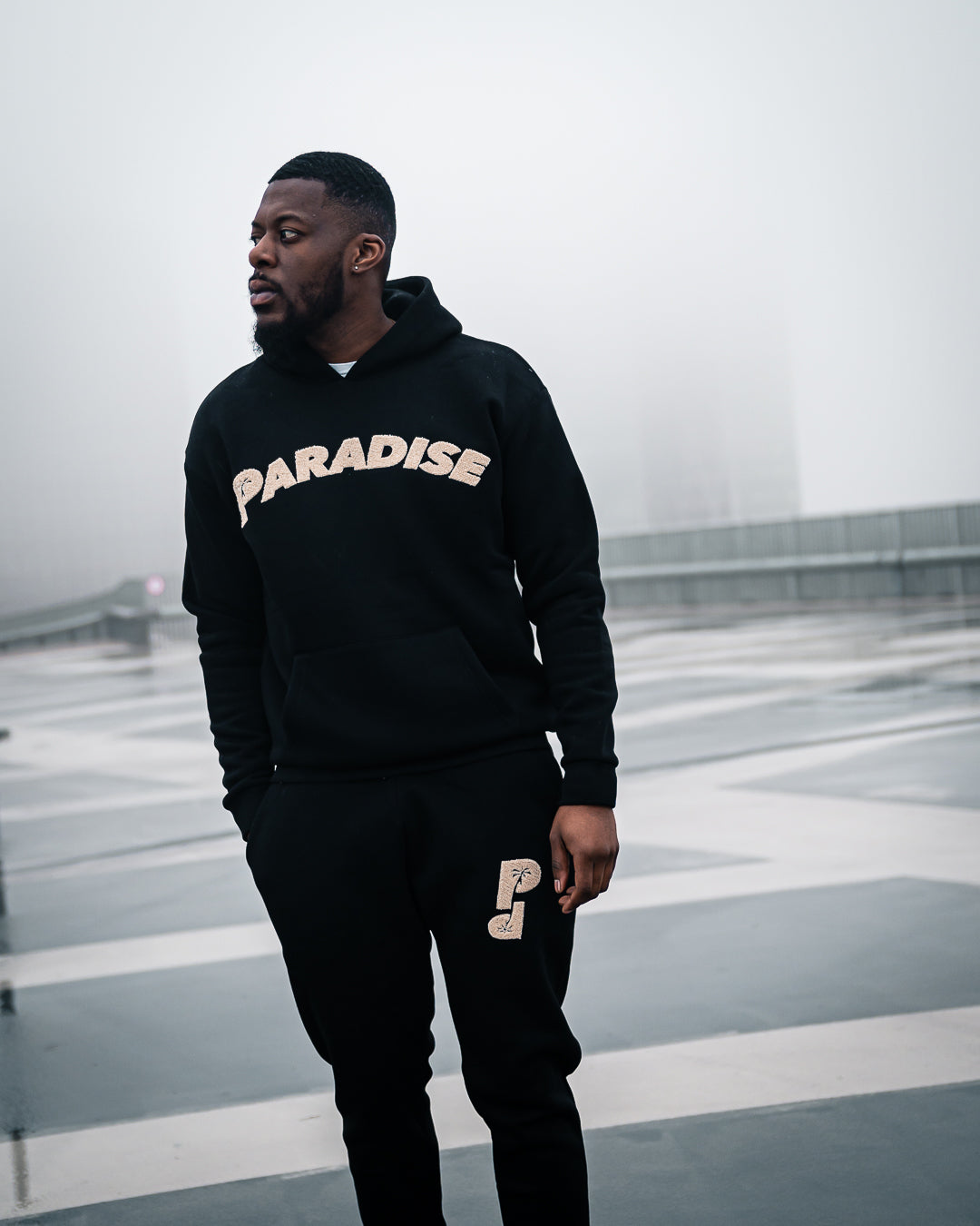 PD tracksuit zwart teddy